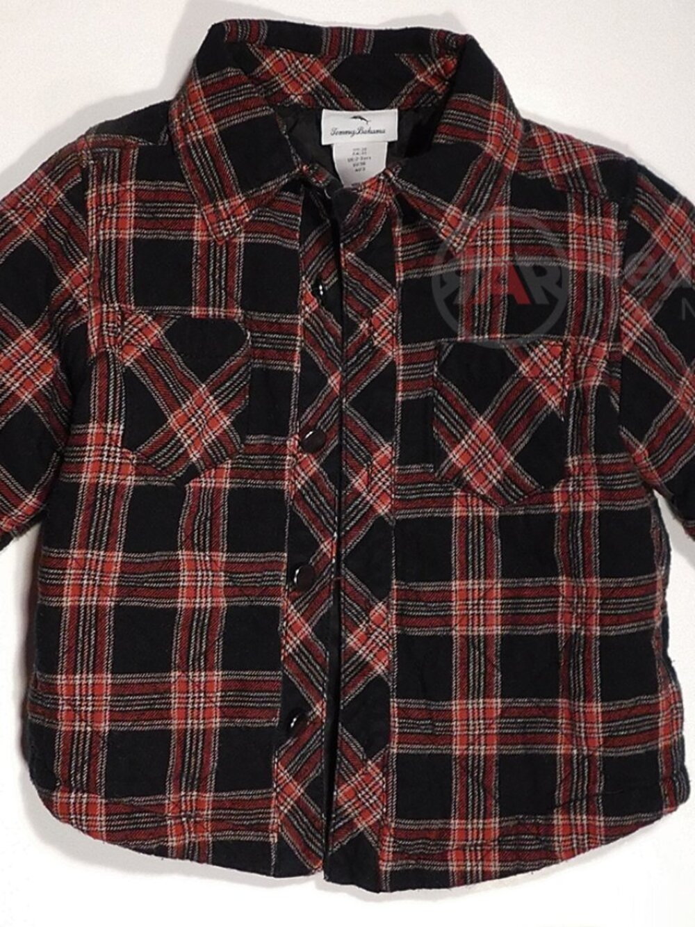 Tommy Bahama long sleeve lined button up shirt toddler 3T plaid